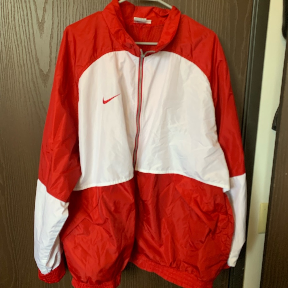Nike red windbreaker